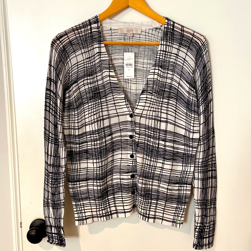 Ann Taylor Loft Striped Cardigan